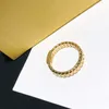 Fashion Gold Letter Band Rings Womens Party Ring For Lady Wedding Lovers Gift Engagement Jewelry