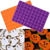 Backformen 60/70 Löcher Halloween Cookie Silikon Formen Kürbis Geist Schokolade Fondant Kuchen Form Für Party DIY Dekor Werkzeug