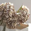 Decorative Flowers Hydrangea Artificial For Wedding Decoration Bride Bouquet Fake Arrange Home Living Room Garden Decor Christmas