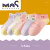 Herrensocken 5 Paare/Los Kinder Frühling/Sommer Mesh Dünnes Boot Cartoon Niedliche Baby Jungen und Mädchen F7