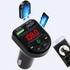 BTE5 E5 X8 fast charger Bluetooth 5.0 FM Transmitter Car Kit MP3 Modulator Player Wireless Handsfree Audio Receiver Dual USB Chargers 3.1A