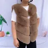 Chemisier froid pour femmes en fausse fourrure d'hiver pour femmes avec manteau en fausse fourrure gilet veste moelleuse épaisse synthétique pour les femmes gilet T221102