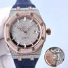 ZF Montre de luxe mens watches 41mm automatic mechanical movement Austrian diamond watch steel Wristwatches