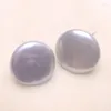 Studörhängen mode naturlig sötvatten barock knapp pärla 925 sterling silver 16-17mm grå diy örongåva för kvinna ekv