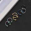 Nail Art Decorations 10Pcs Piercing 3D Stainless Steel Manicure Jewely Dangle Horseshoe Rings Charm Tip Supplies 1 8mm