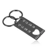 Key Rings Personalized Heart Keychain Set Engraved King Date And Name Love Keyring Gift For Couples Girlfriend Boyfriends Chain Cust Smtr1