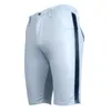 Shorts masculinos masculinos brilhantes sexy boxer azul patente de couro comprido perna longa calcinha curta