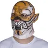 Party Supplies Cheetah Mask Animal Fancy Dress Tiger Latex Headgear Adults Wild Zoo Carnival Costume Props