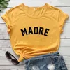 Madre camisetas mamãe espanhola camisetas do dia das mães tee feminino vintage casual da moda