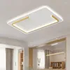 Lustres nordique salon moderne minimaliste Rectangle LED plafonnier rondin carré chambre Hall luminaires pour la maison