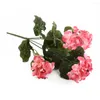 Kwiaty dekoracyjne sztuczne geranium czerwony różowy roślina kwiat przyjęcia weselny dekoracja