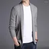 Men's Sweaters Men Shawl Collar Cardigan Knit Coats Spring Autumn Casual Solid Knitted Sweater Slim Fitted Tops Jacket Men's Clothing
