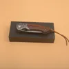 Promotie R1101 Flipper vouwmes Damascus stalen druppelpunt mes Rosewood met snijstalen hoofdgreep kogellager snel open EDC Pocket Folder messen