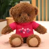 Sweater de 45 cm TeddyBear Plush Dolls Little Urr Urr Urs Plow Plush Toy Toy Dia dos Namorados Presente de anivers￡rio