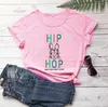 Hip Hop Paskalya Tavşanı T-Shirt Kadın Tişörtünü Durdurmuyor Komik Hippi Tee Harajuku