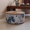 Almohada Estilo japonés Futón Piso Redondo Meditación Reposapiés Asiento otomano Puf para sala de estar Dormitorio Yoga