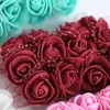 Decoratieve bloemen 72/144pcs 3,5 cm Mini Pe Foam Rose Flower Artificial Wedding Party Huisdecoratie Handgemaakte DIY WREAS Geschenkdoos Fake