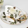 Cups Saucers Ceramic Saucer set Gold Rim Coffee cup High quality Flower Tea Bone china Breakfast Milk Cup Elegant Drinkware Gift