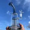 Hookahs glasvattenledningar unika bong rökrör dab tillbehör återvinnare bubblare 14mm gemensamt vax 18mm skål