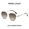 Neue Herrenwagen Womens Metall Sonnenbrille Gradientenfarbe quadratische Runde Brillen Rahmen Personalisierte Nasenbrücke Design Tempel Horseshoe9649525