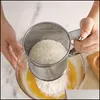 Baking Pastry Tools Baking Tools Sifter For Flour Sieve Fine Mesh Stainless Steel Measuring Scale E7Cb Drop Delivery 2022 Home Gar Dhiav