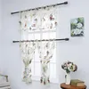 Curtain Short Butterfly Curtains Tulle For Kitchen Living Room Windows Decoration Upper And Lower E6X0