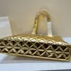 Golden Gaby Totes Bag Uomo Diamond Lattice Envelope Pouch Borse per la spesa da donna Borse Borsa Hardware di grande capacità Lettere Tinta unita Borsa con cerniera con portafoglio piccolo