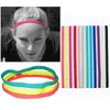 Yoga Hair Bands Dames Candy Klr Yoga Hoofdbanden Sporthoofdband met knop Girls Elastische rubber sweatband Voetbal Running Yoga Accessoires L221027