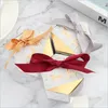 Emballage Cadeau Emballage Cadeau 10Pcs / Pack Boîtes De Bonbons De Style Marbré Triangar Pyramide Gâteau Au Chocolat Paquet Cadeaux Sacs Fête De Mariage Baby Show Dho8Z