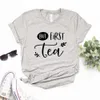 But First Tea Print T Shirts Women Hipster Funny T-shirt Lady Yong Girl 6 Color Top