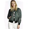 Jackets femininos estilo de beisebol Mulheres 2022winter Stand Casual Collar Outer;