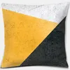 Yastık kasası taze ve modern geometrik baskı polyester kare yastık yastık kapağı araba kanepe yastık kılıfı basit ev dekorasyon süsleri 221102