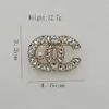 Luxury Women Designer Brand Broches de 18 quilates de joyas de joyer￭a de cryestona chapada en oro de 18 k