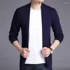 Maglioni da uomo Cardigan con collo a scialle da uomo Cappotti in maglia Primavera Autunno Casual Maglione lavorato a maglia solido Maglie aderenti aderenti Giacca Abbigliamento da uomo