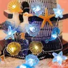 Strings Beach Decoratieve touwlichten 20leds ZEE ZAND DOLLARS SEAHORGE NAUTISCHE THEME Fairy voor Kerstmis bruiloft Verjaardagsfeestje