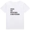 Cosas que geen definitief t-shirt een Una persona Spaanse zin Print vrouw t-shirts