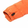 Noir Orange Down Puffer Veste Manteau Full Zip Broderie Outwear Parkas Hommes Femmes Hiver Body Warmer taille XS-xxl