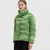 Kvinnors dike rockar kvinnor vinterjacka parkas kappa grönt utkläder varm tjock ytterkläder solid mode damer pocket woman chic trf
