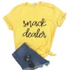 Snack Dealer Women Hipster T camisetas femininas T-shirt Funny Lady Yong Girl 6 Color Top