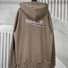 Modevarumärkesdesigner Hoodies Paris Coke Wave Brodery Letter Hooded Sweatshirt för män och kvinnor kaffe balansiagor