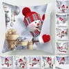 Coussin/Oreiller décoratif Coussin décoratif Oreiller de Noël Canapé décoratif Bonhomme de neige Père Noël Er 45X45Cm Décor à la maison 220928 D Dhjyl