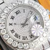 Zegarek na rękę Diamond Mens Watch 42 mm Automatyczne mechaniczne diamenty Róża Zegarek Sapphire Waterproof Wrishwatch Fashion Na rękę Montre de lukse prezenty