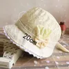 Hats Sun Hat Lace Basin Cap Flower Hollow Baby With Bow Summer Set Cute Princess Girl