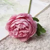 Dekorativa blommor rosa silk pion konstgjorda rose bröllop dekoration sovrum rum dekor hög kvalitet bukett falska blommor växter