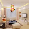 Modern Pendant Lamps Trumpet and Plate Shape Hand Blown Glass Chandelier LED Lighting Art Light Murano Style Glass Chandeliers Luxury Fixtures LR417