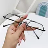 Nouveau demi-cadre suspendu fil anti Blu ray lunettes pour hommes Liang Weiting même myopie fini monture de lunettes 2038 link1