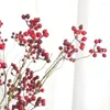 Decorative Flowers 72cm Luxury Artificial Cranberry Branches Romantic Beautiful Flower Branch For Home Decoration Pography Props