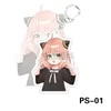 Autres fournitures de fête d'événement Kawaii Spy X Family Cosplay Porte-clés Twilight Yor Forger Anya Keyring Cartoon Print Acrylique Porte-clés Rin Smtop