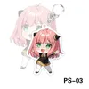 Autres fournitures de fête d'événement Kawaii Spy X Family Cosplay Porte-clés Twilight Yor Forger Anya Keyring Cartoon Print Acrylique Porte-clés Rin Smtop