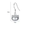 Nowy wykwintna słodkowodna perła Persimmon S925 Srebrny Dangle Kolczyki Kobiet biżuteria Koreańska moda Temperament Lady Boutique Ear Hook Akcesoria